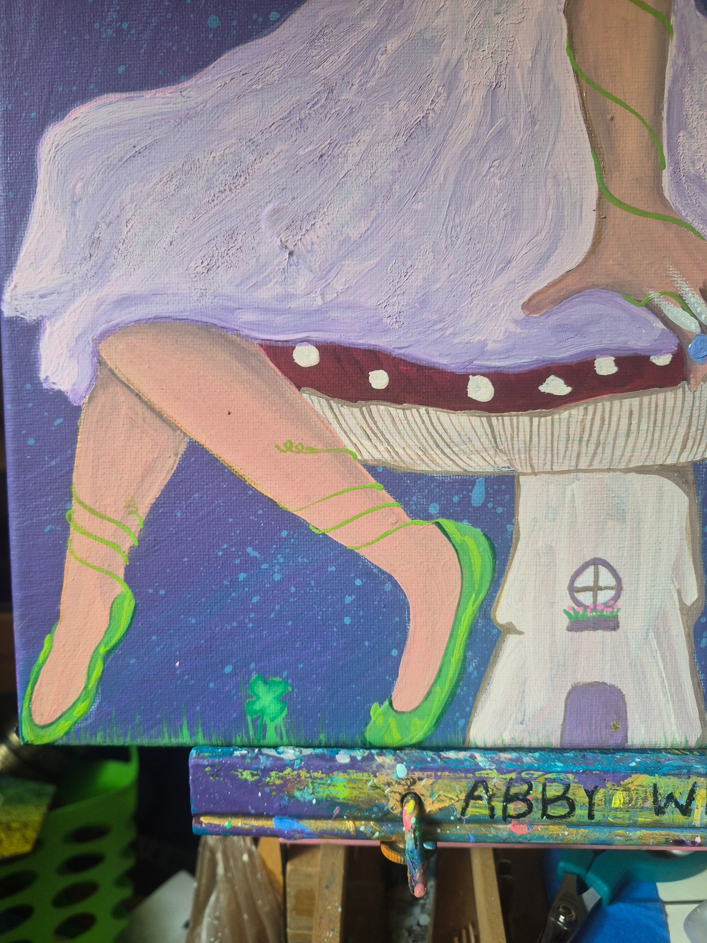 "Fairy Taking A Break" Original Canvas Painting