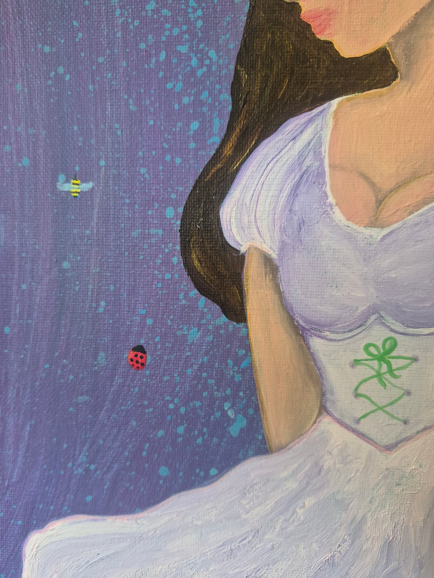 "Fairy Taking A Break" Original Canvas Painting