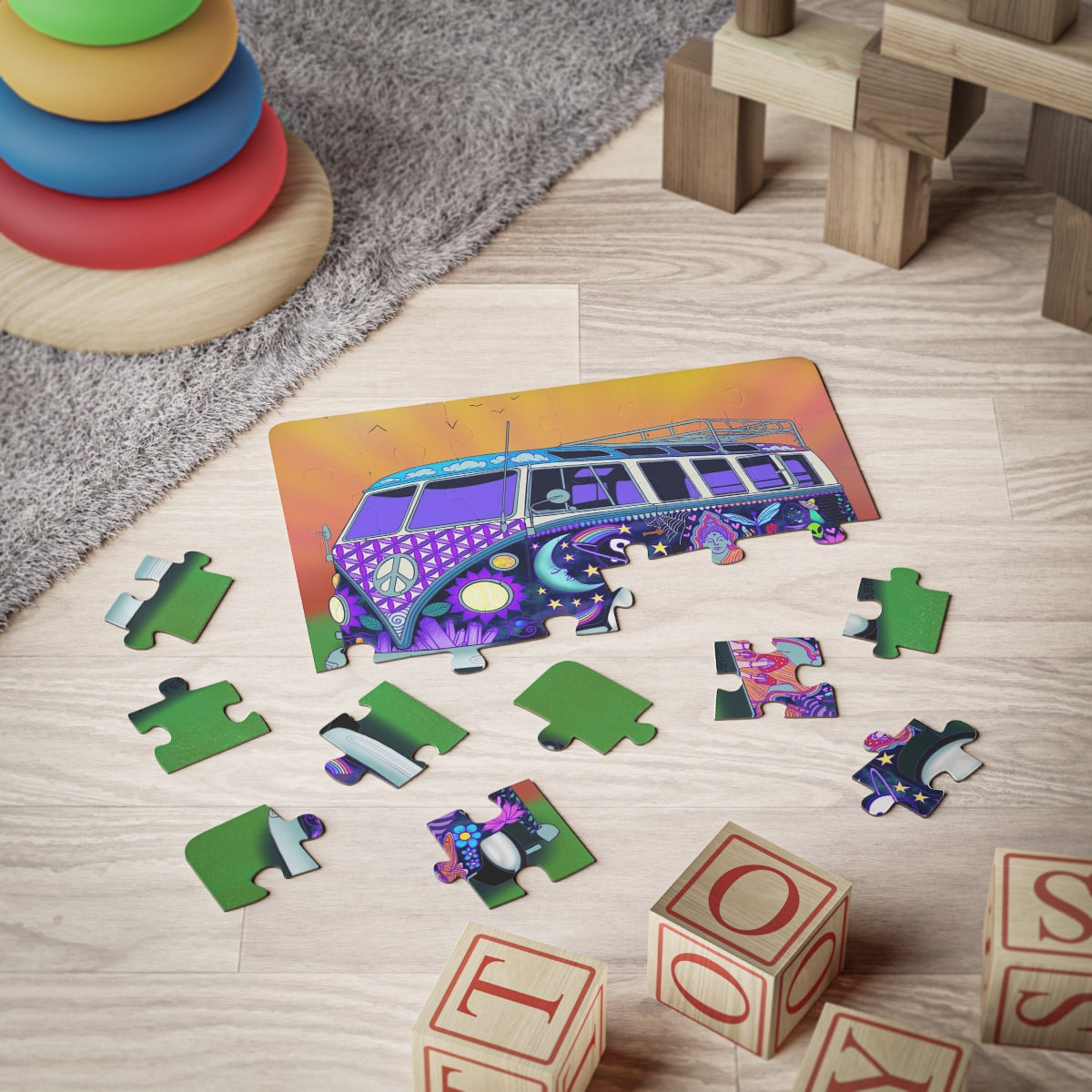 Hippie Van Kids' Puzzle, 30-Piece