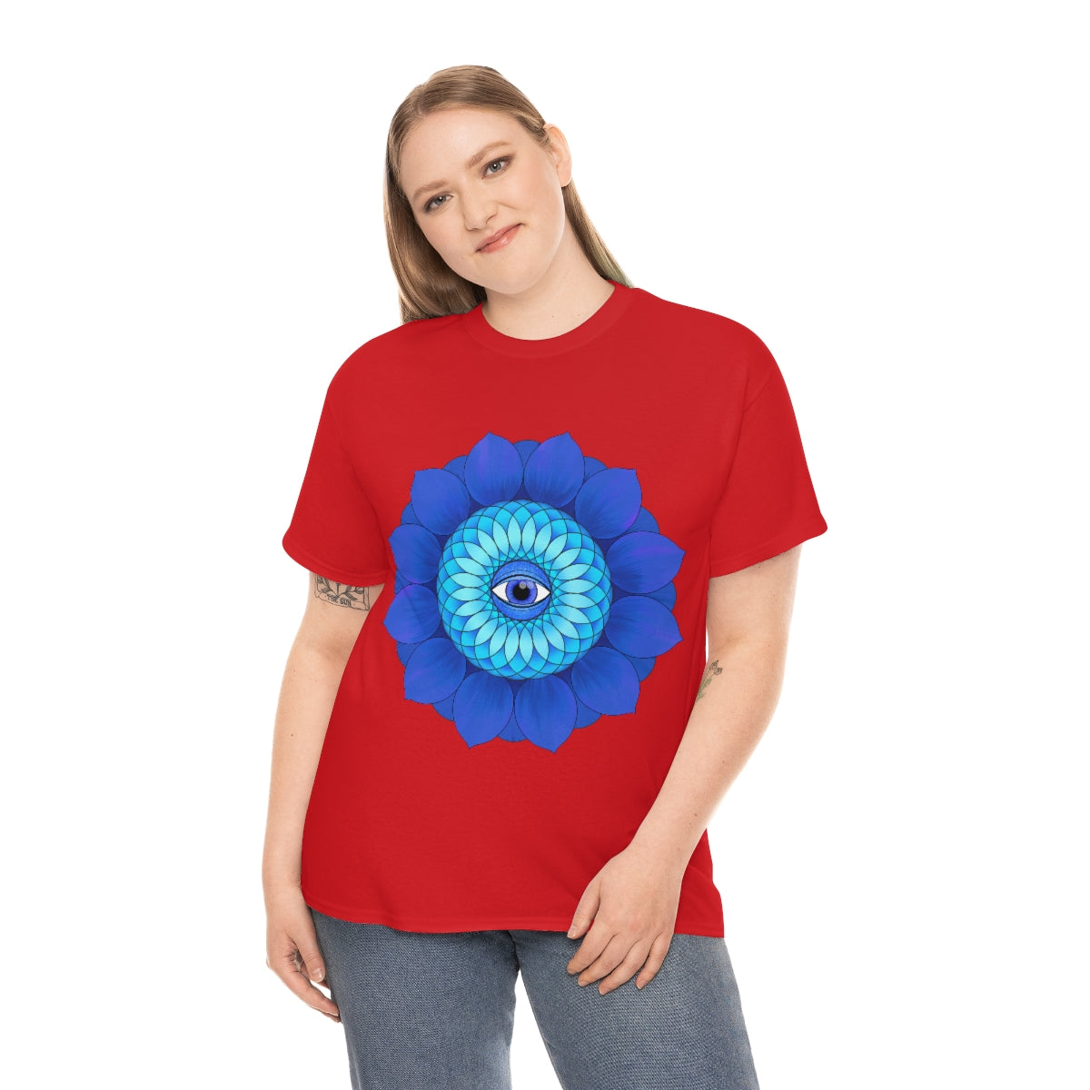Mystic Blue Flower Cotton Shirt