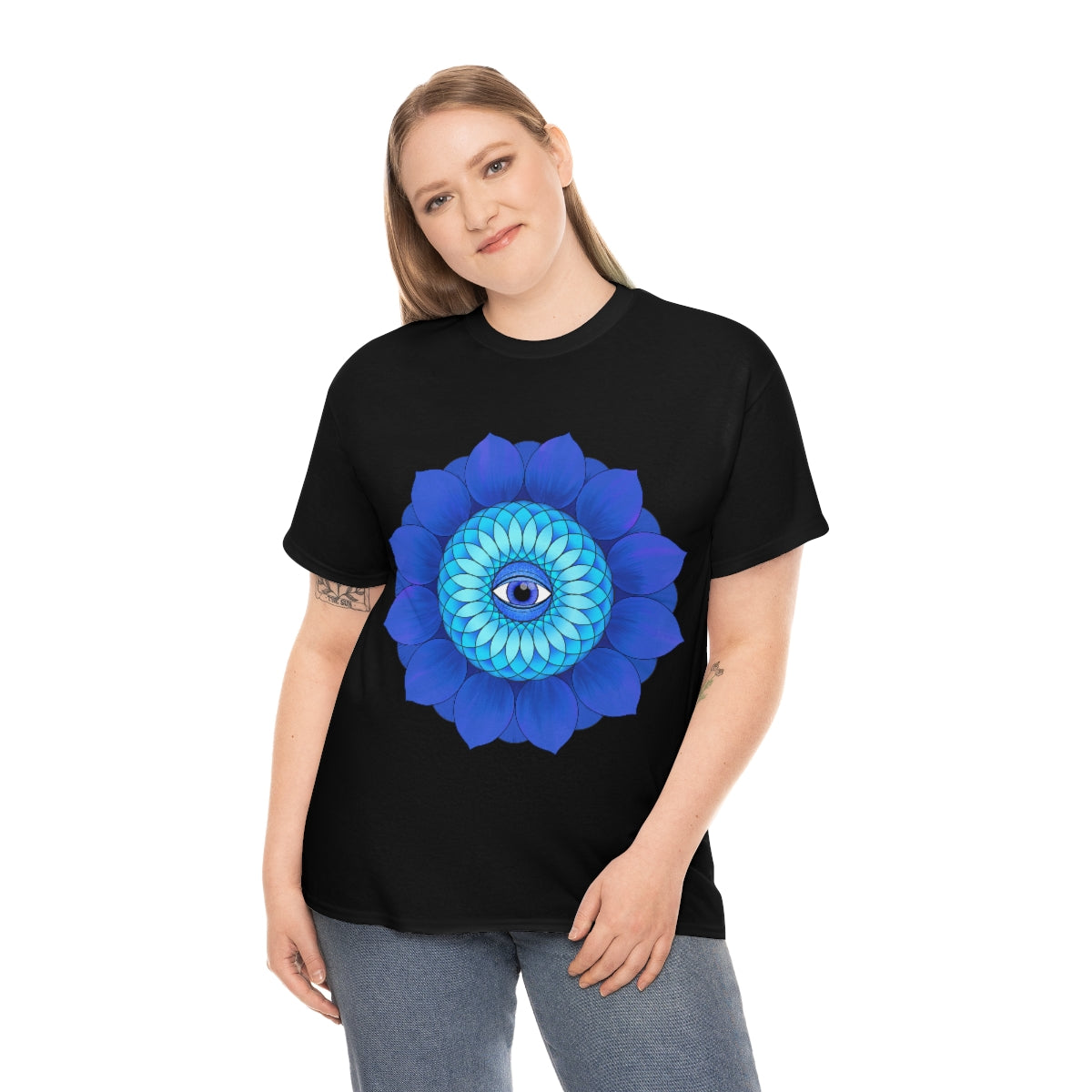 Mystic Blue Flower Cotton Shirt