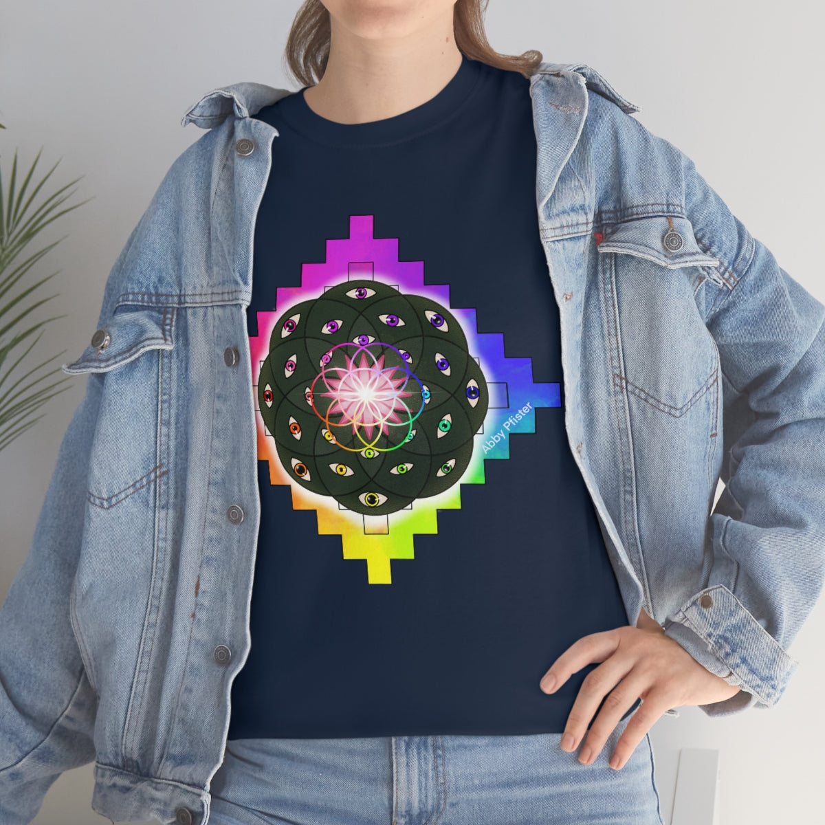 Geometric Cactus Heavy Cotton Tee
