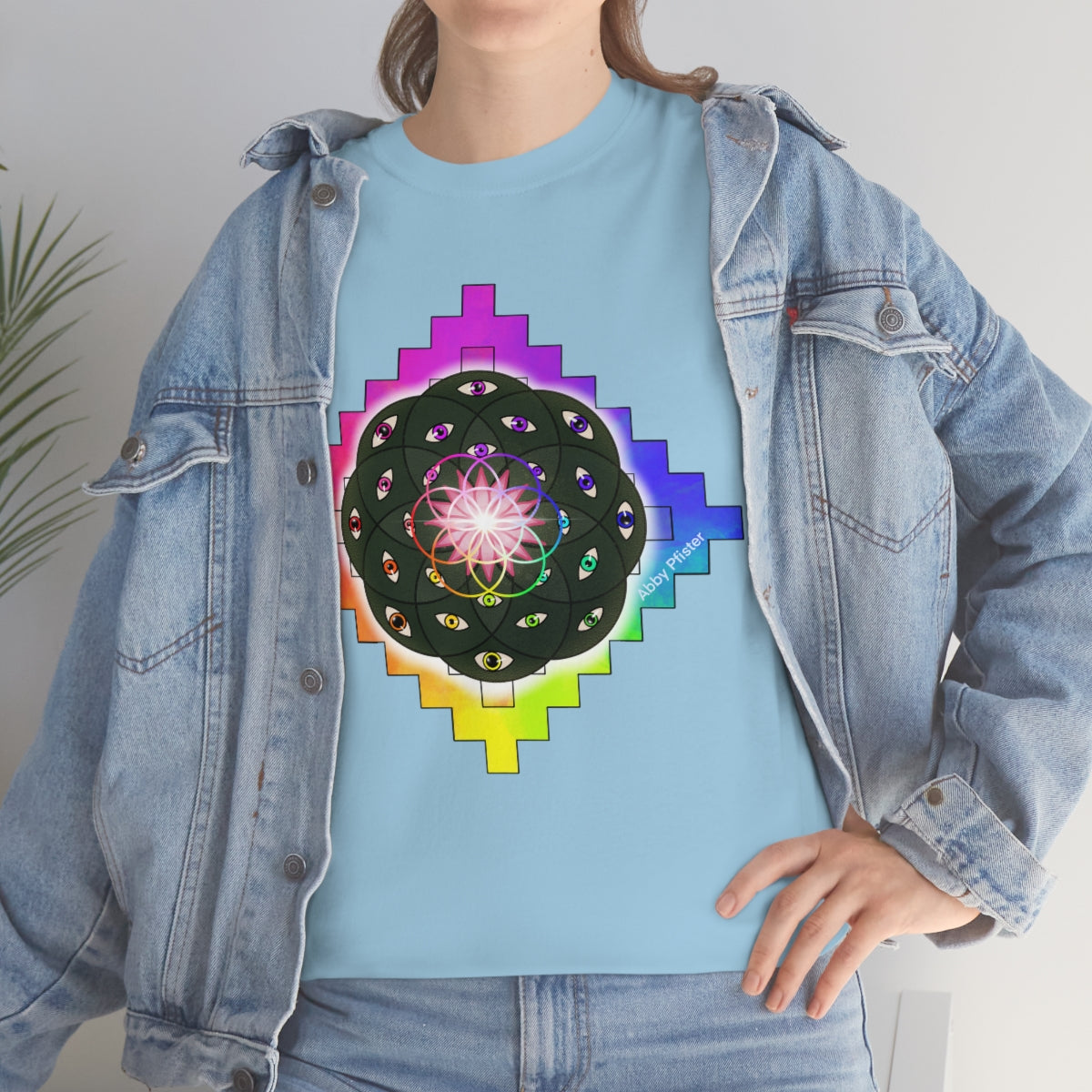 Geometric Cactus Heavy Cotton Tee