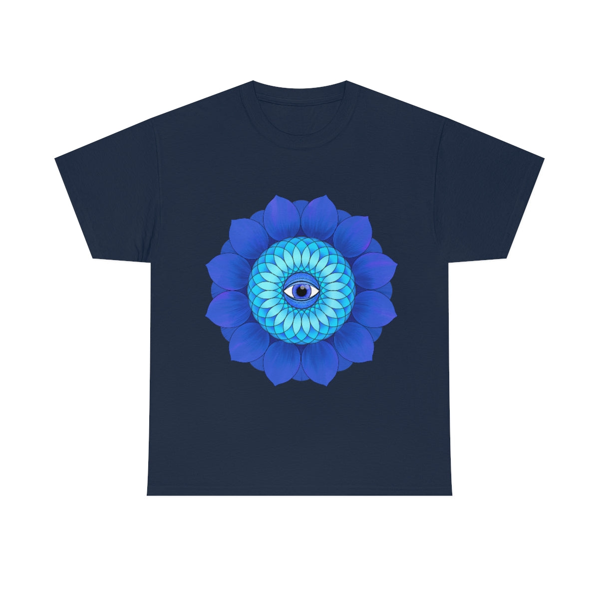 Mystic Blue Flower Cotton Shirt