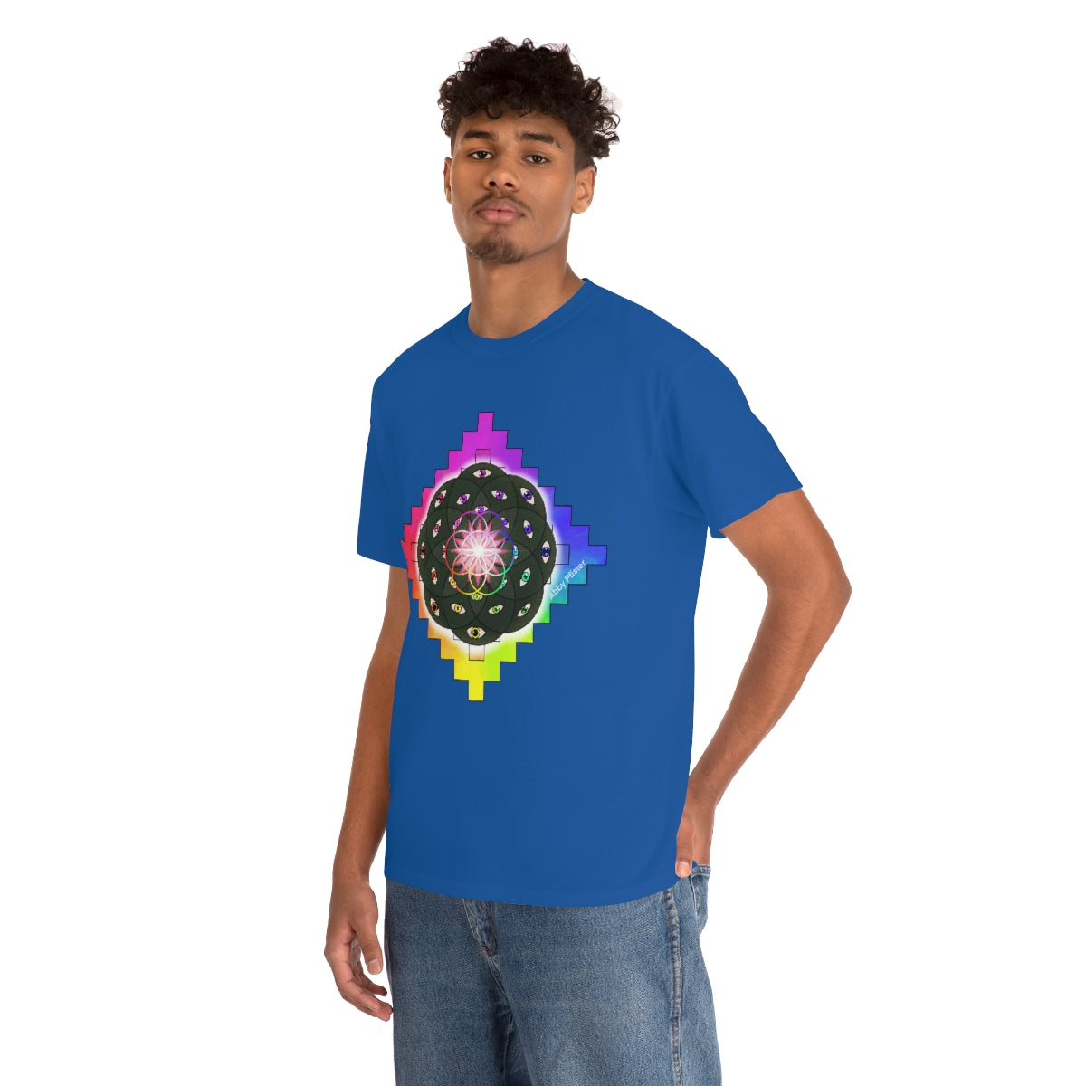 Geometric Cactus Heavy Cotton Tee