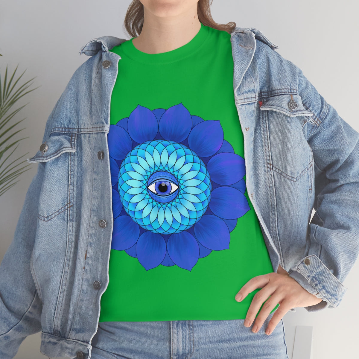 Mystic Blue Flower Cotton Shirt