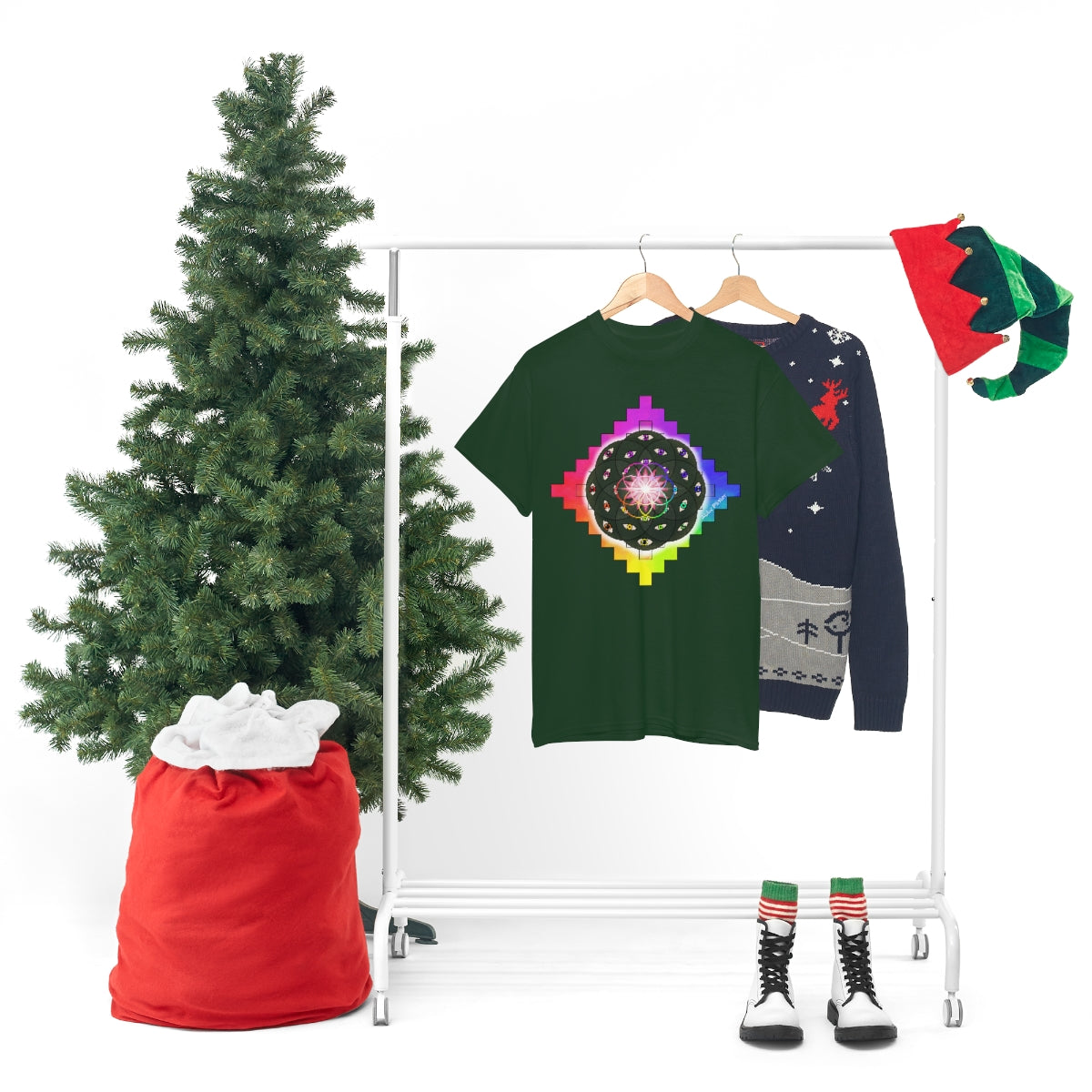 Geometric Cactus Heavy Cotton Tee