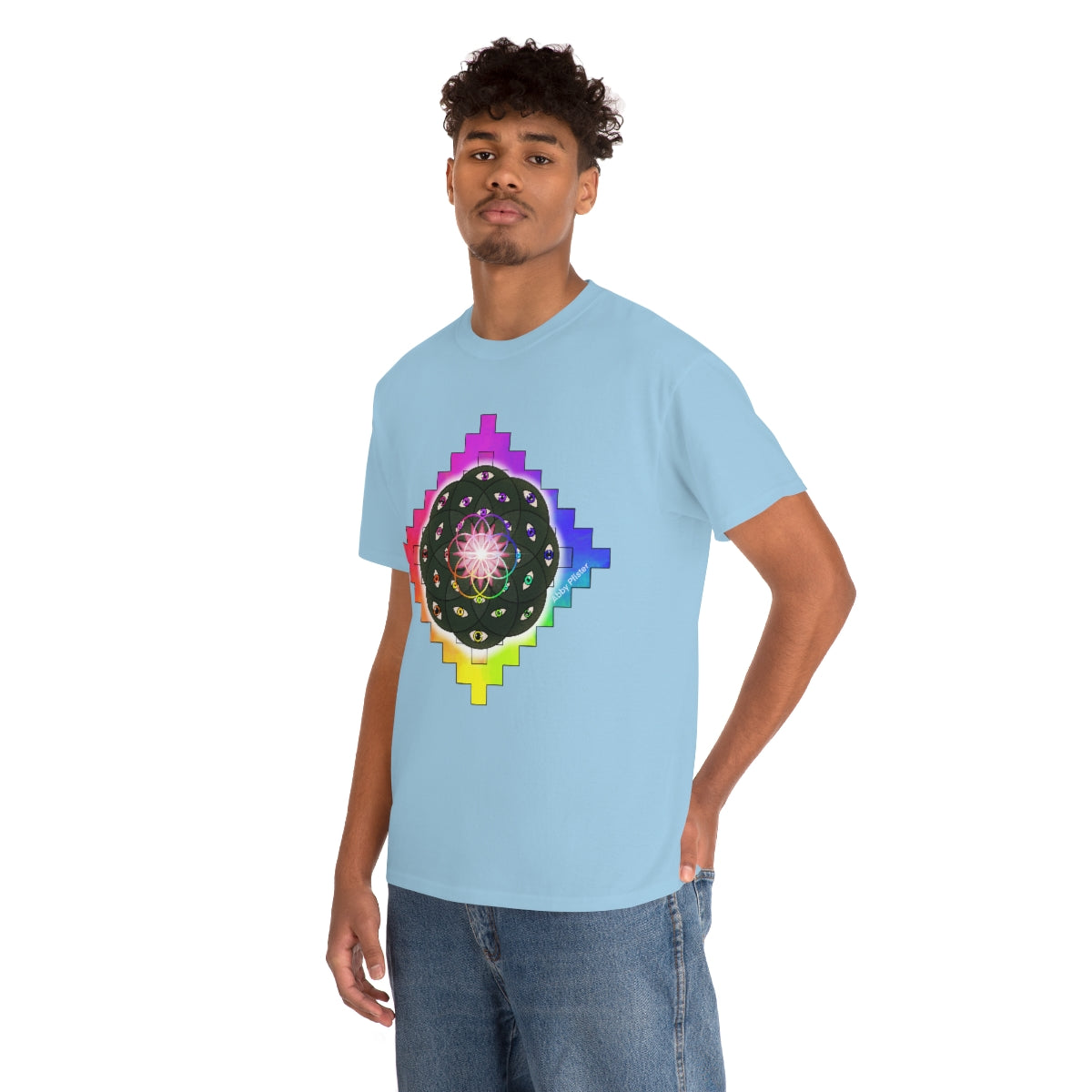 Geometric Cactus Heavy Cotton Tee