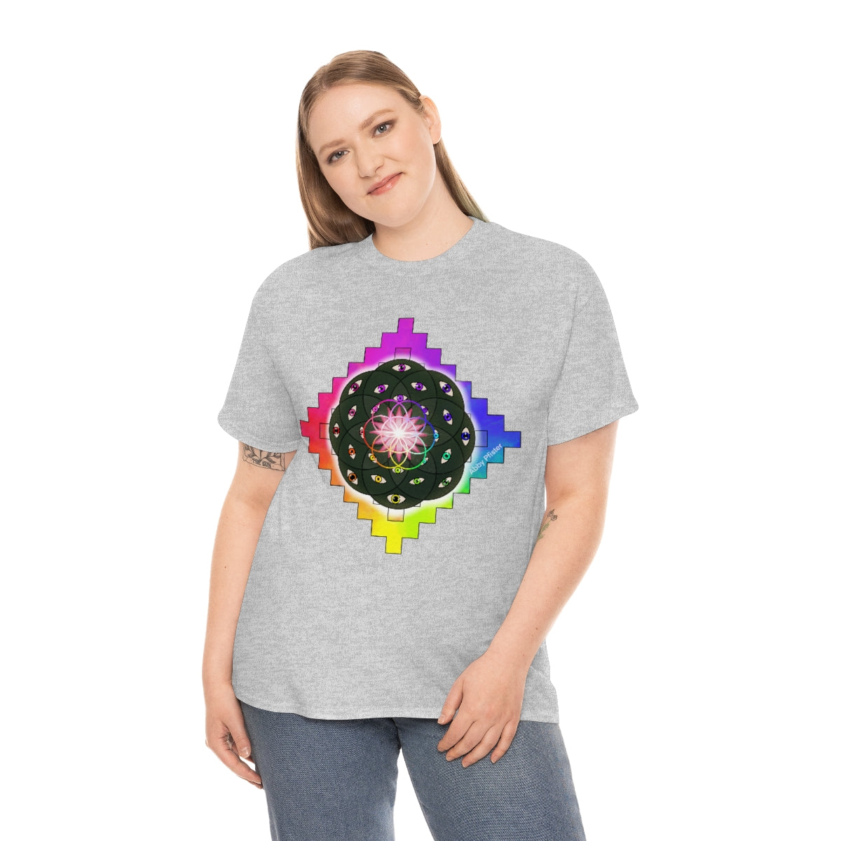 Geometric Cactus Heavy Cotton Tee
