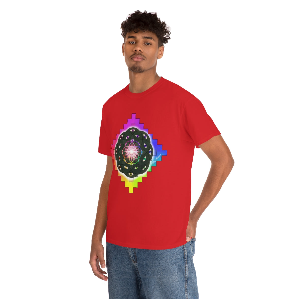 Geometric Cactus Heavy Cotton Tee