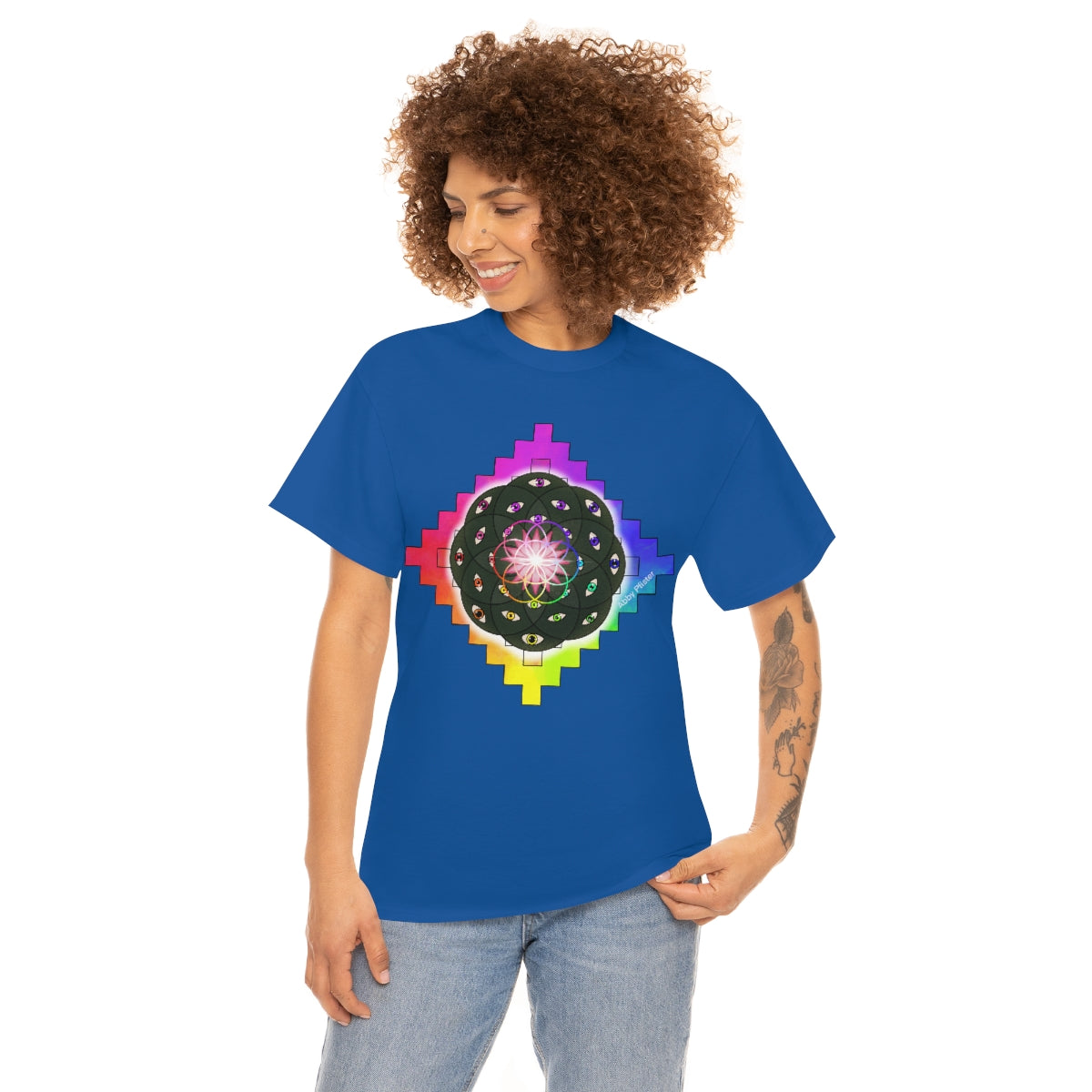 Geometric Cactus Heavy Cotton Tee