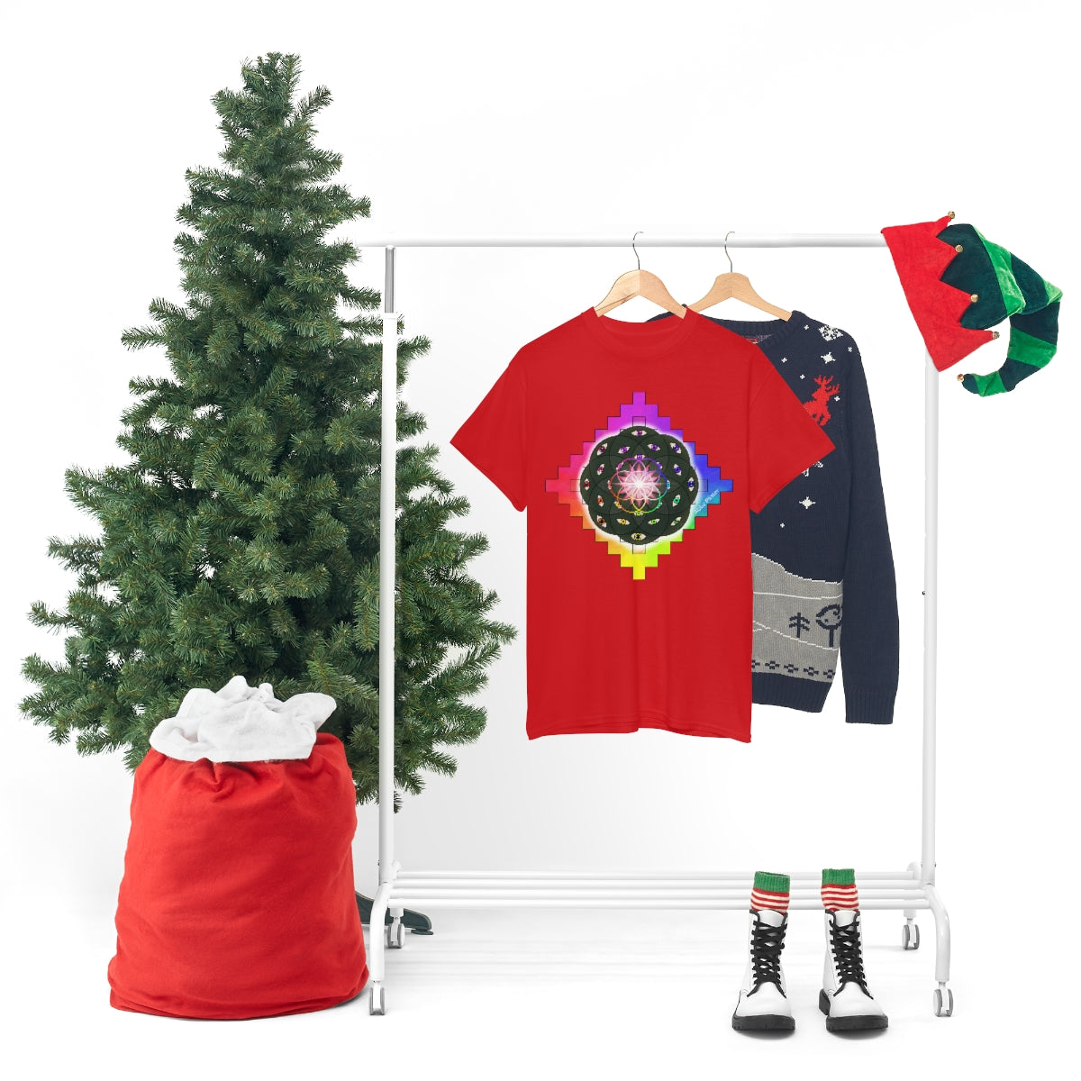 Geometric Cactus Heavy Cotton Tee
