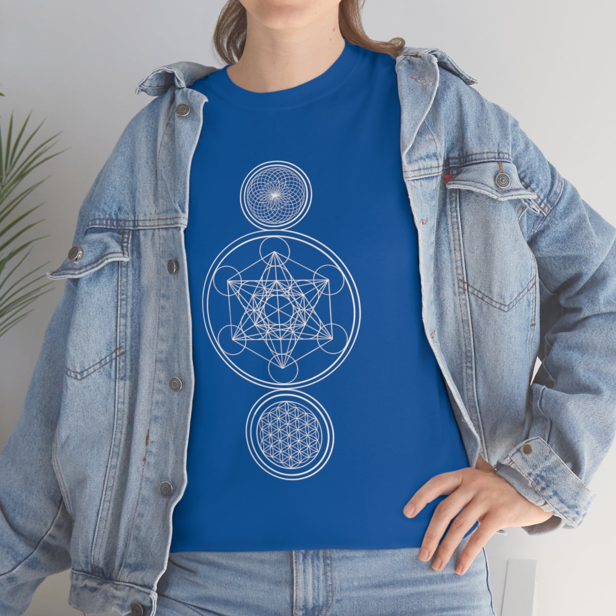 Sacred Geometry Black Cotton Shirt