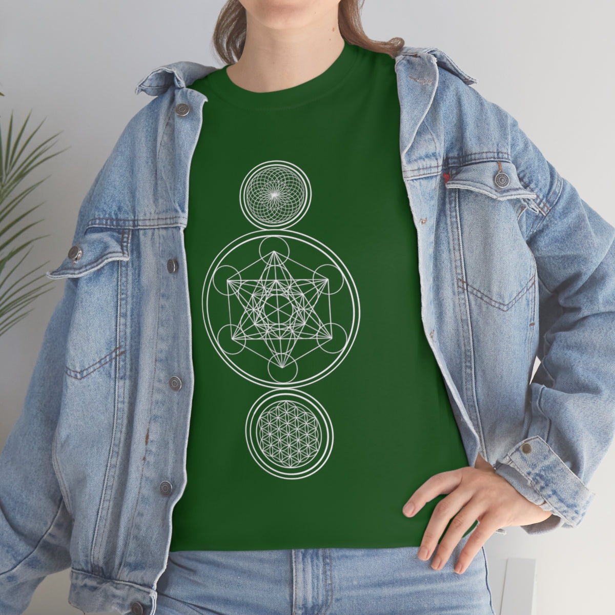 Sacred Geometry Black Cotton Shirt