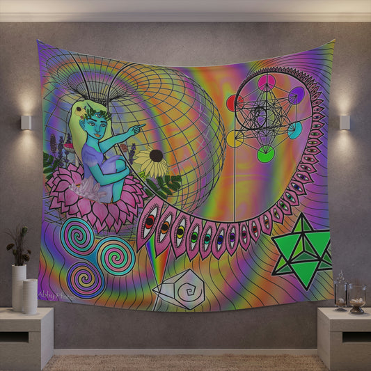 Down The Rabbit Hole Wall Tapestry