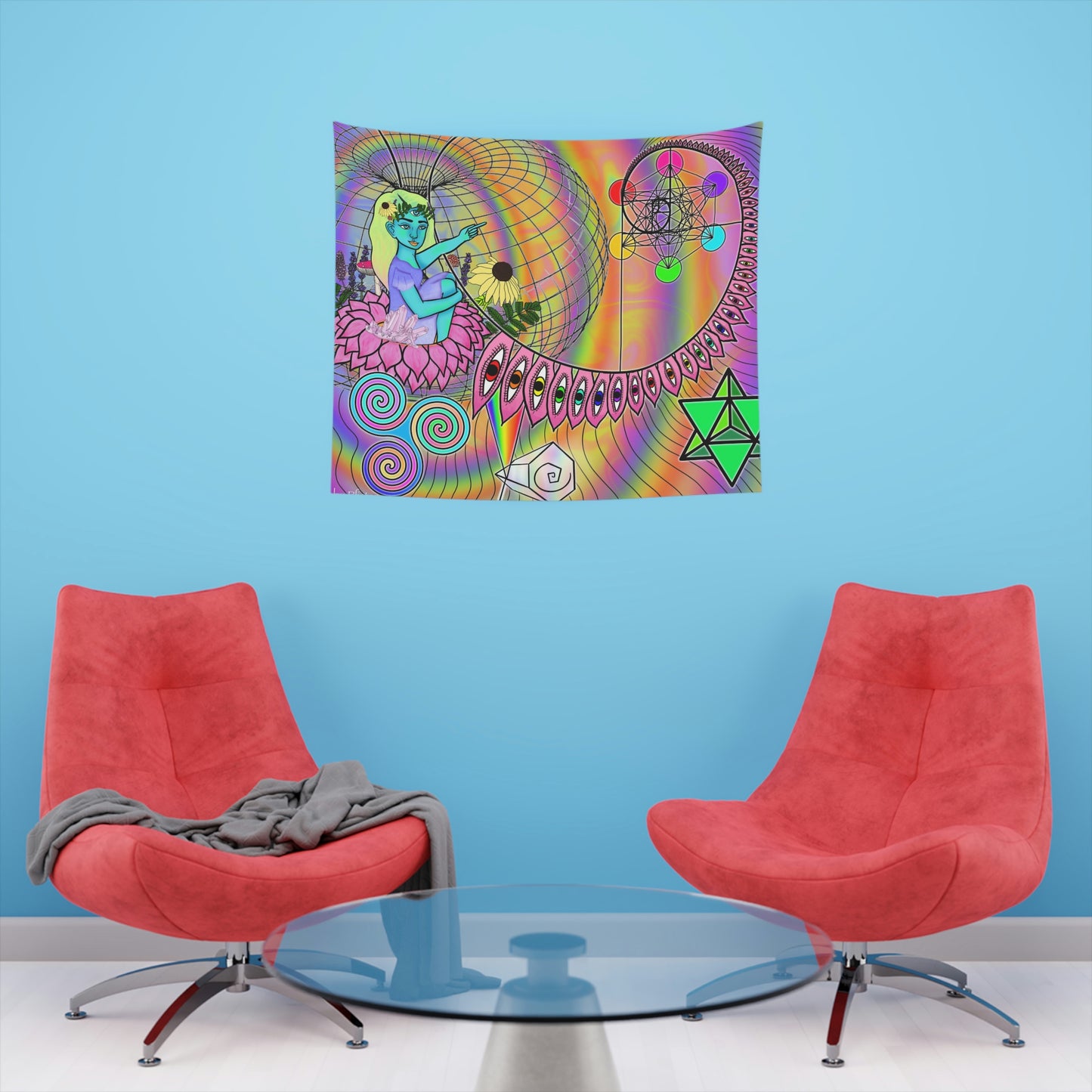 Down The Rabbit Hole Wall Tapestry