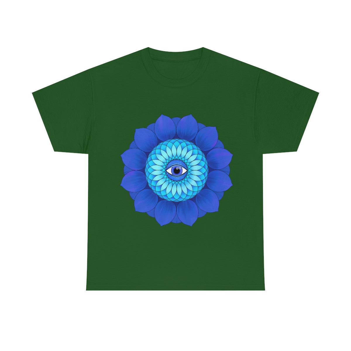 Mystic Blue Flower Cotton Shirt