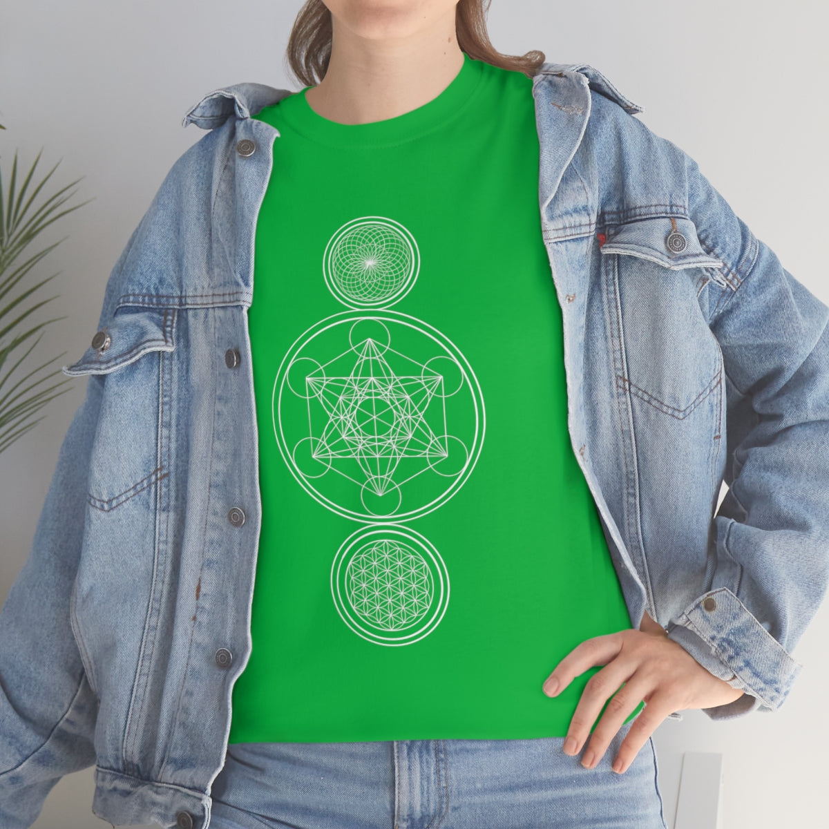 Sacred Geometry Black Cotton Shirt