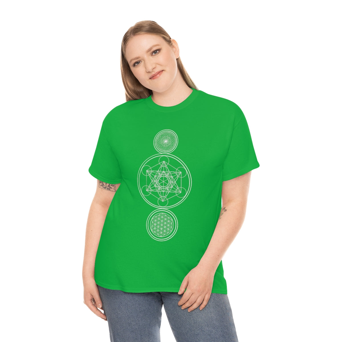 Sacred Geometry Black Cotton Shirt