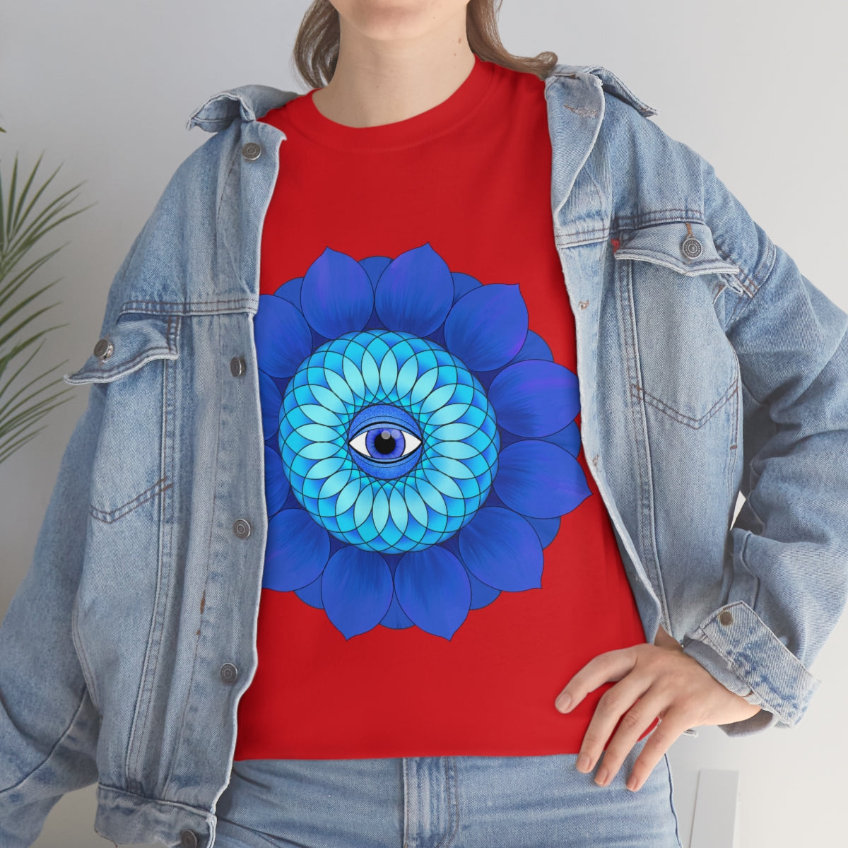 Mystic Blue Flower Cotton Shirt