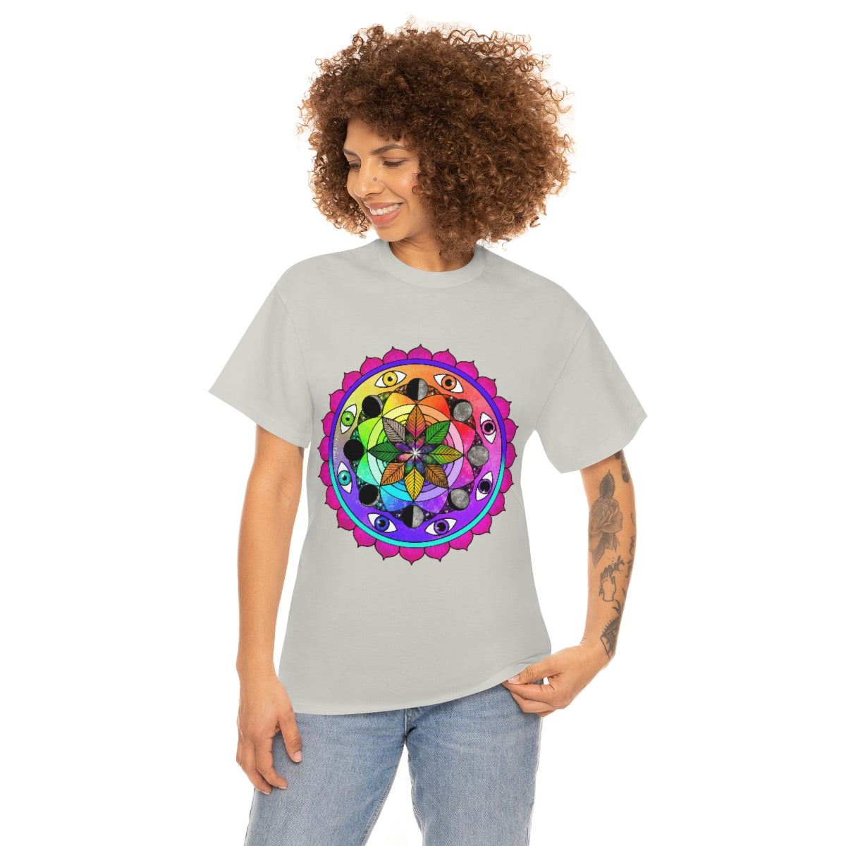 Rainbow Vision Mandala Cotton Shirt