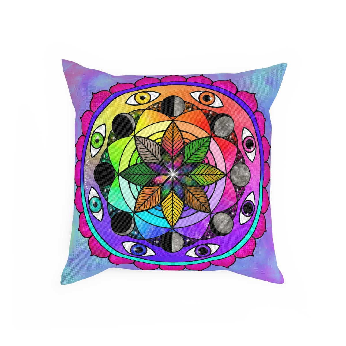 Rainbow Vision Mandala Cushion