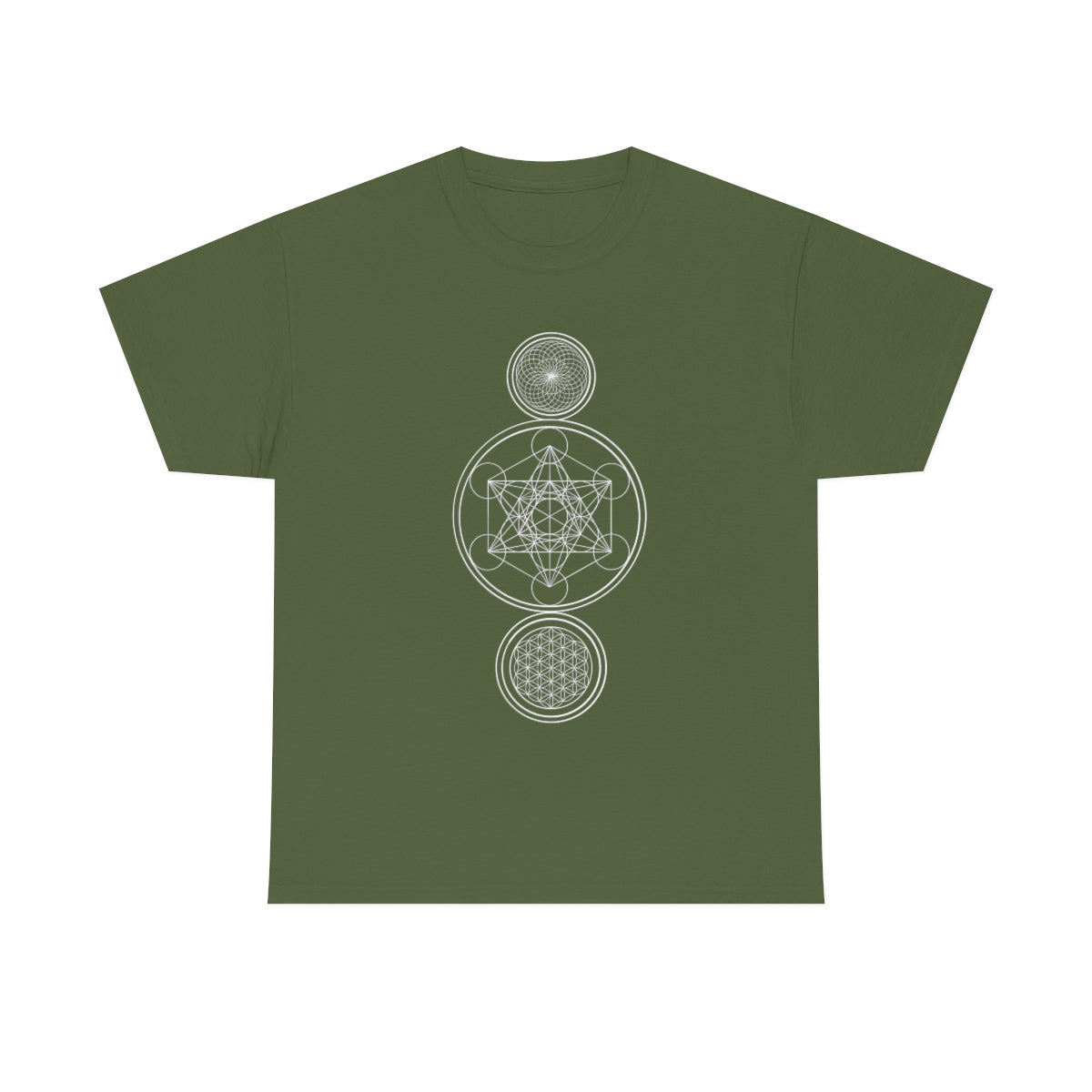 Sacred Geometry Black Cotton Shirt