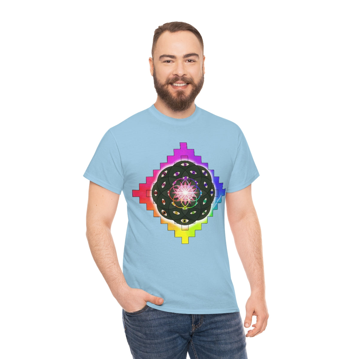 Geometric Cactus Heavy Cotton Tee