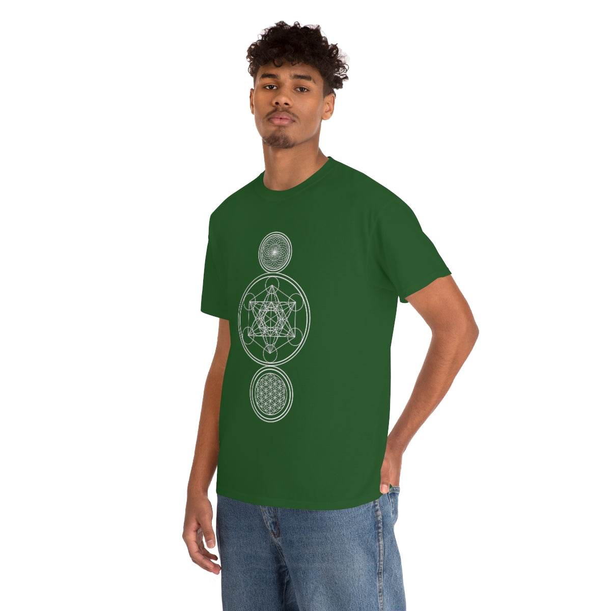 Sacred Geometry Black Cotton Shirt