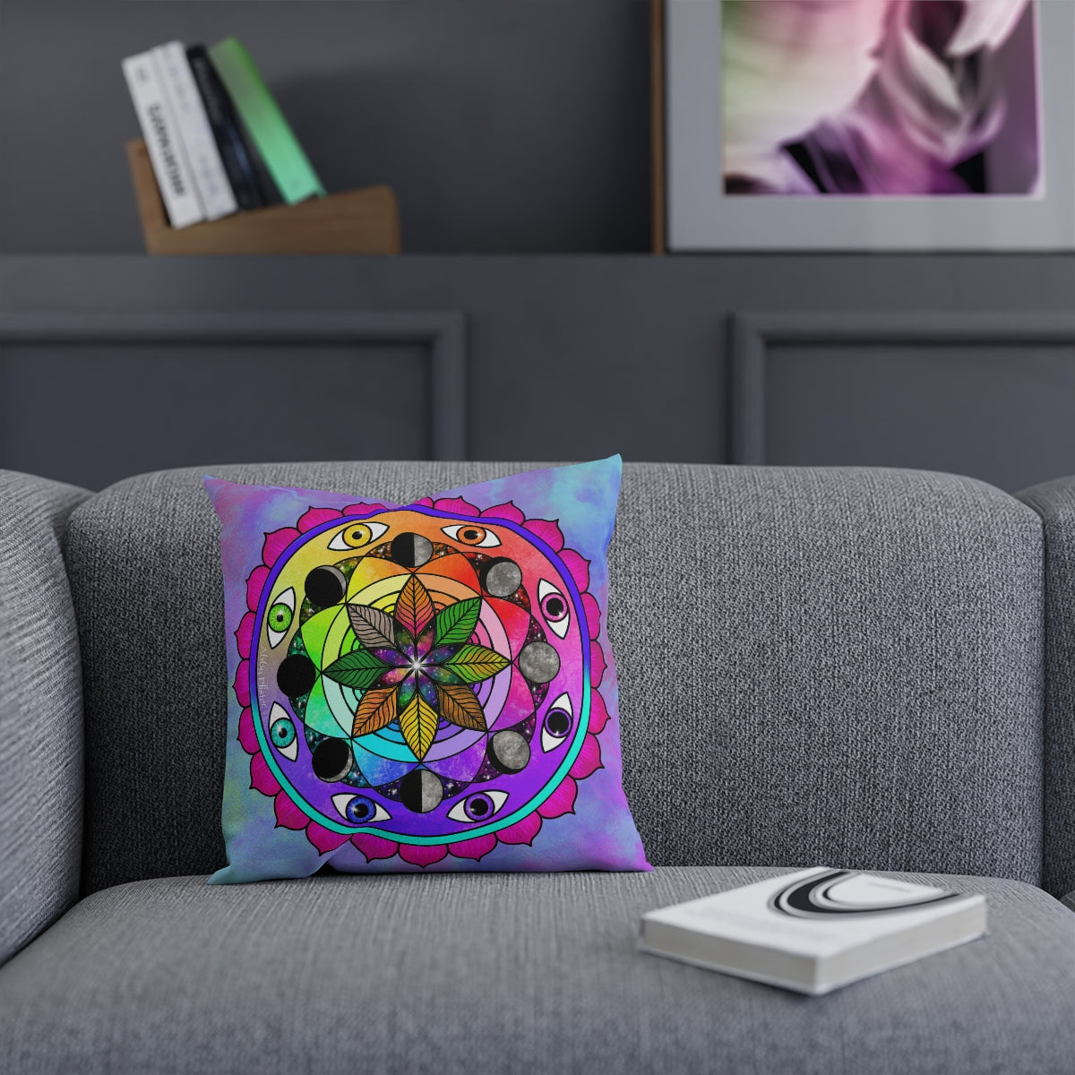 Rainbow Vision Mandala Cushion