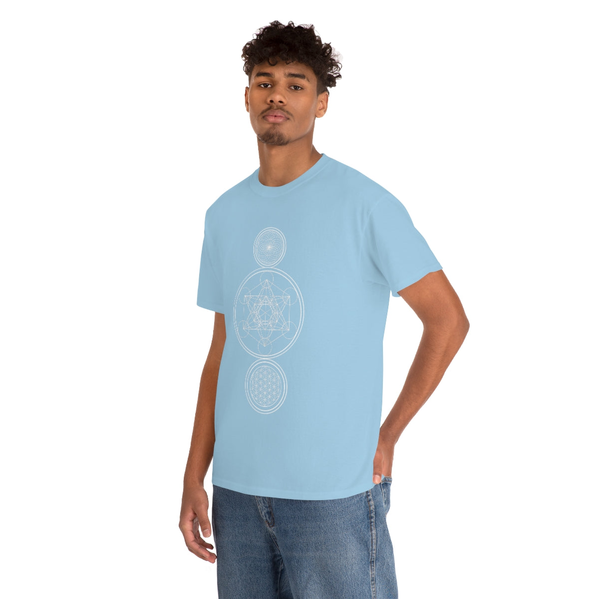 Sacred Geometry Black Cotton Shirt
