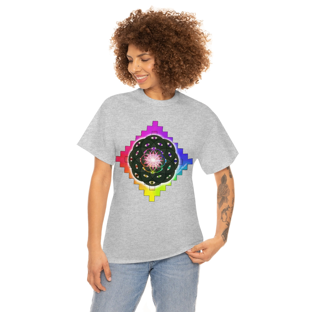 Geometric Cactus Heavy Cotton Tee