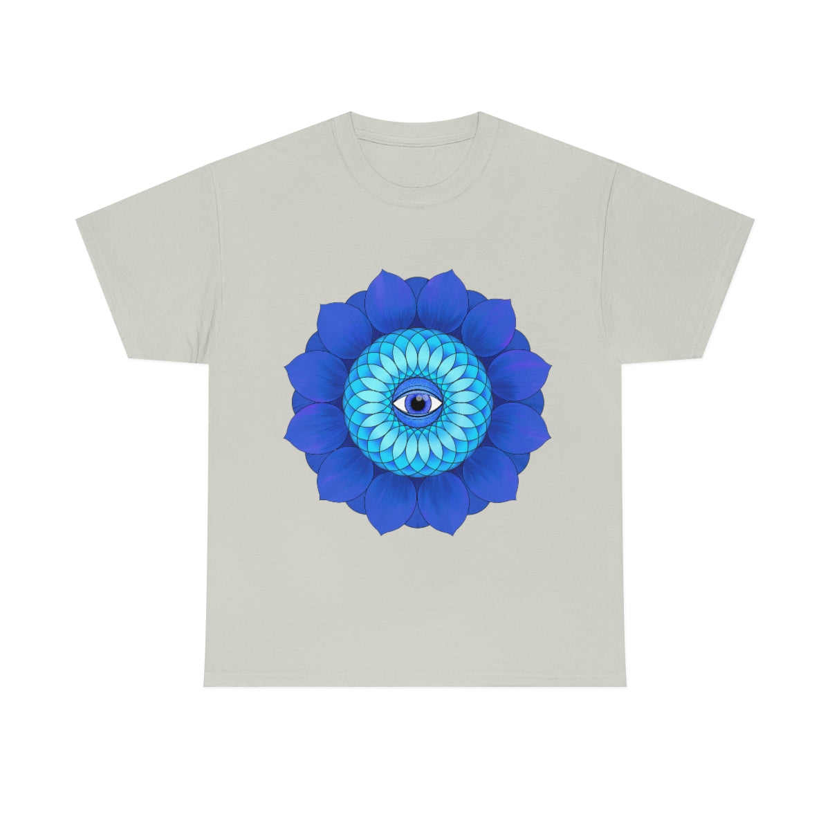 Mystic Blue Flower Cotton Shirt