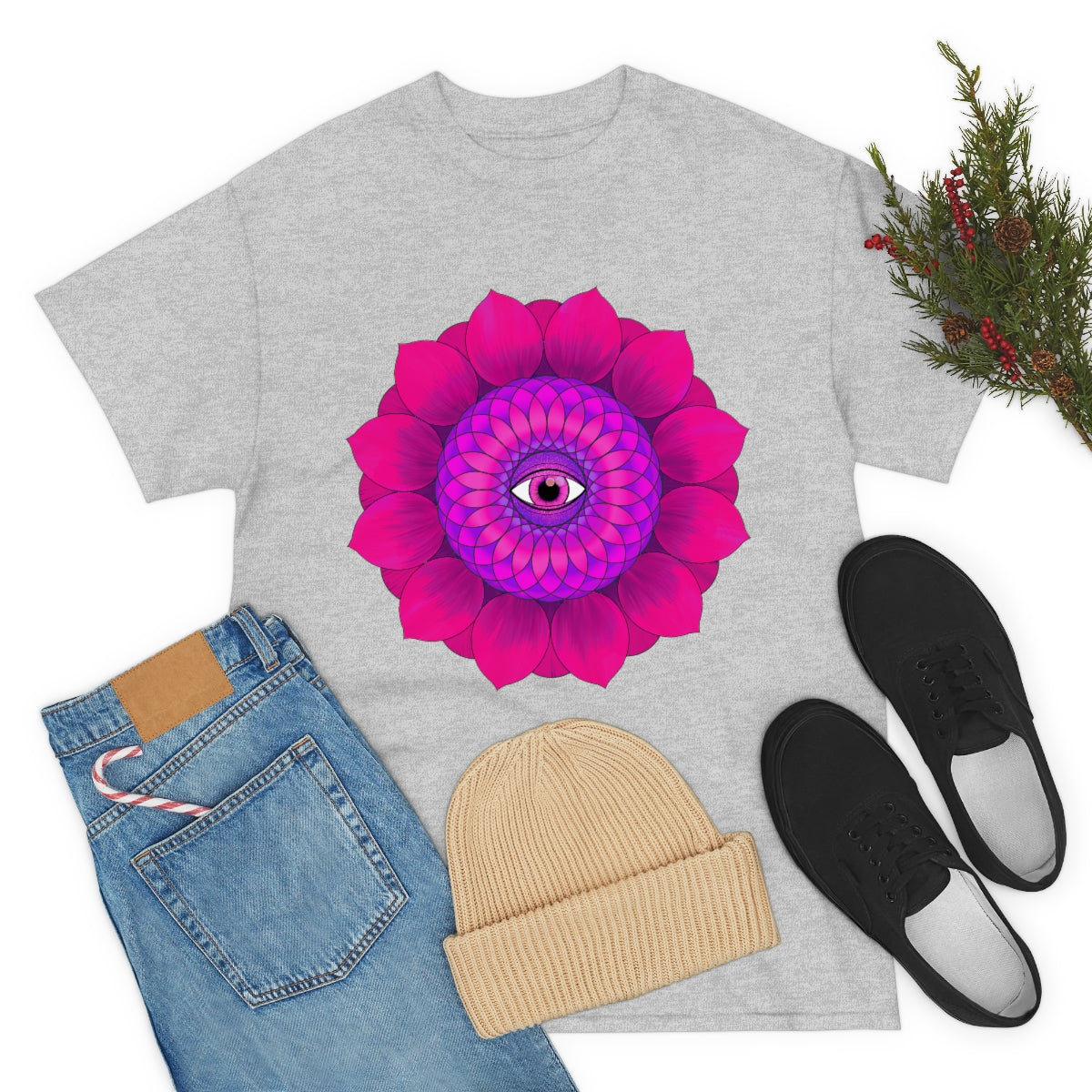 Mystic Pink Flower Cotton Shirt