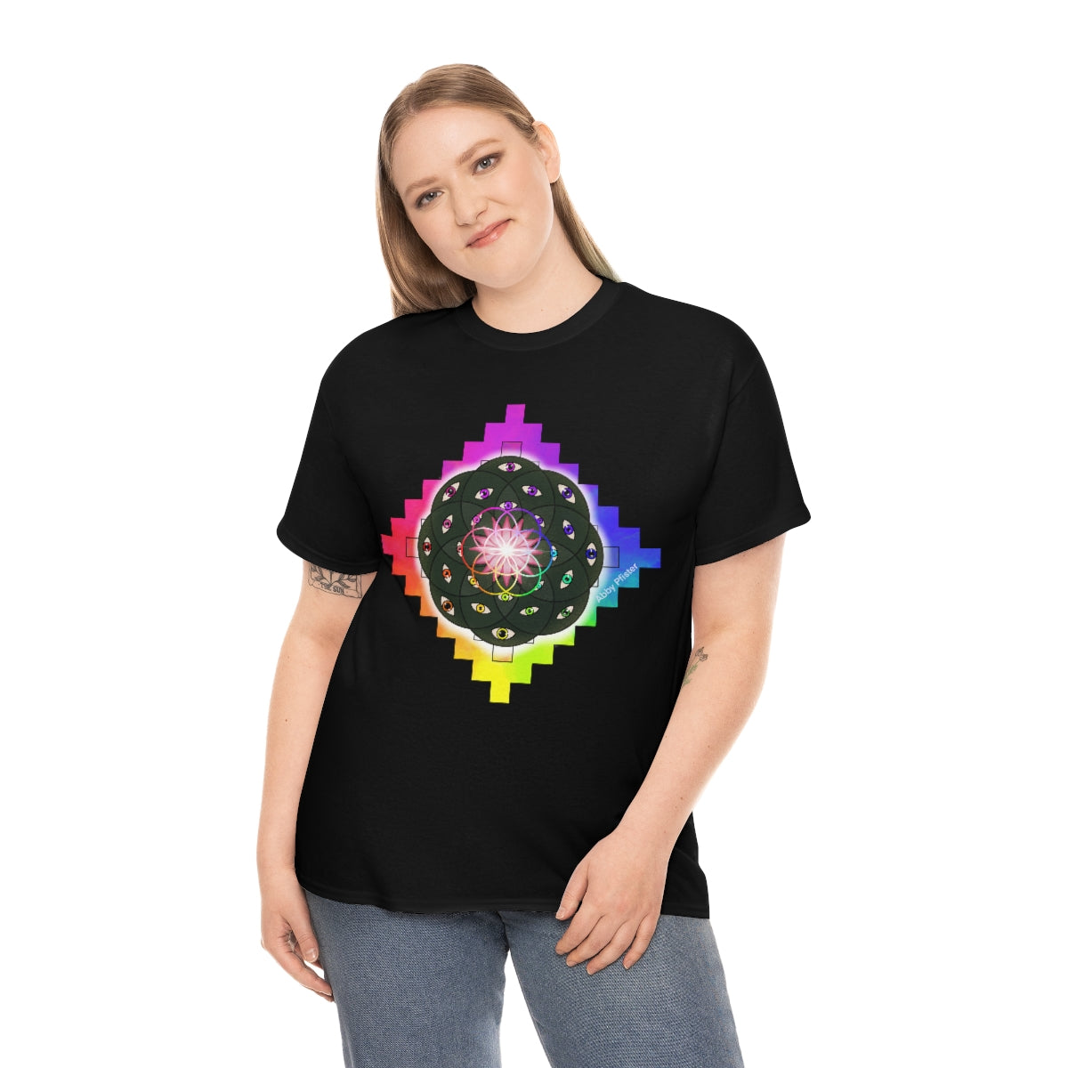 Geometric Cactus Heavy Cotton Tee