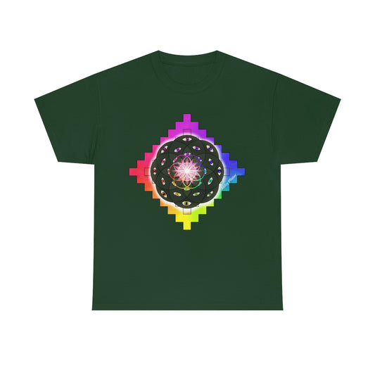 Geometric Cactus Heavy Cotton Tee