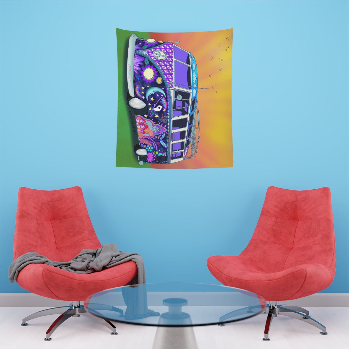 Hippie Van Wall Tapestry