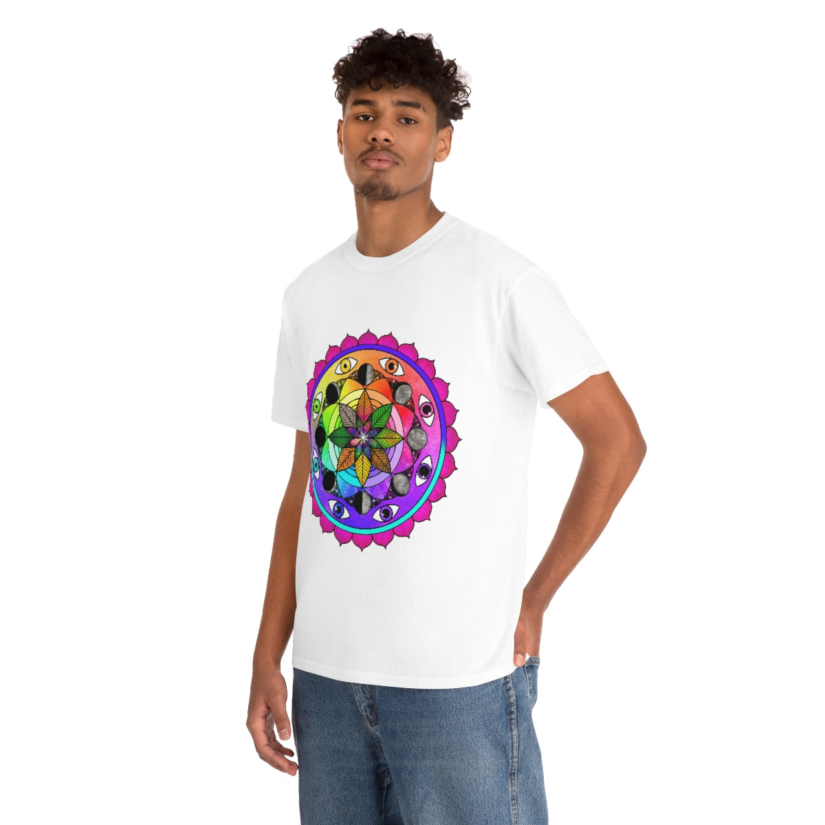 Rainbow Vision Mandala Cotton Shirt