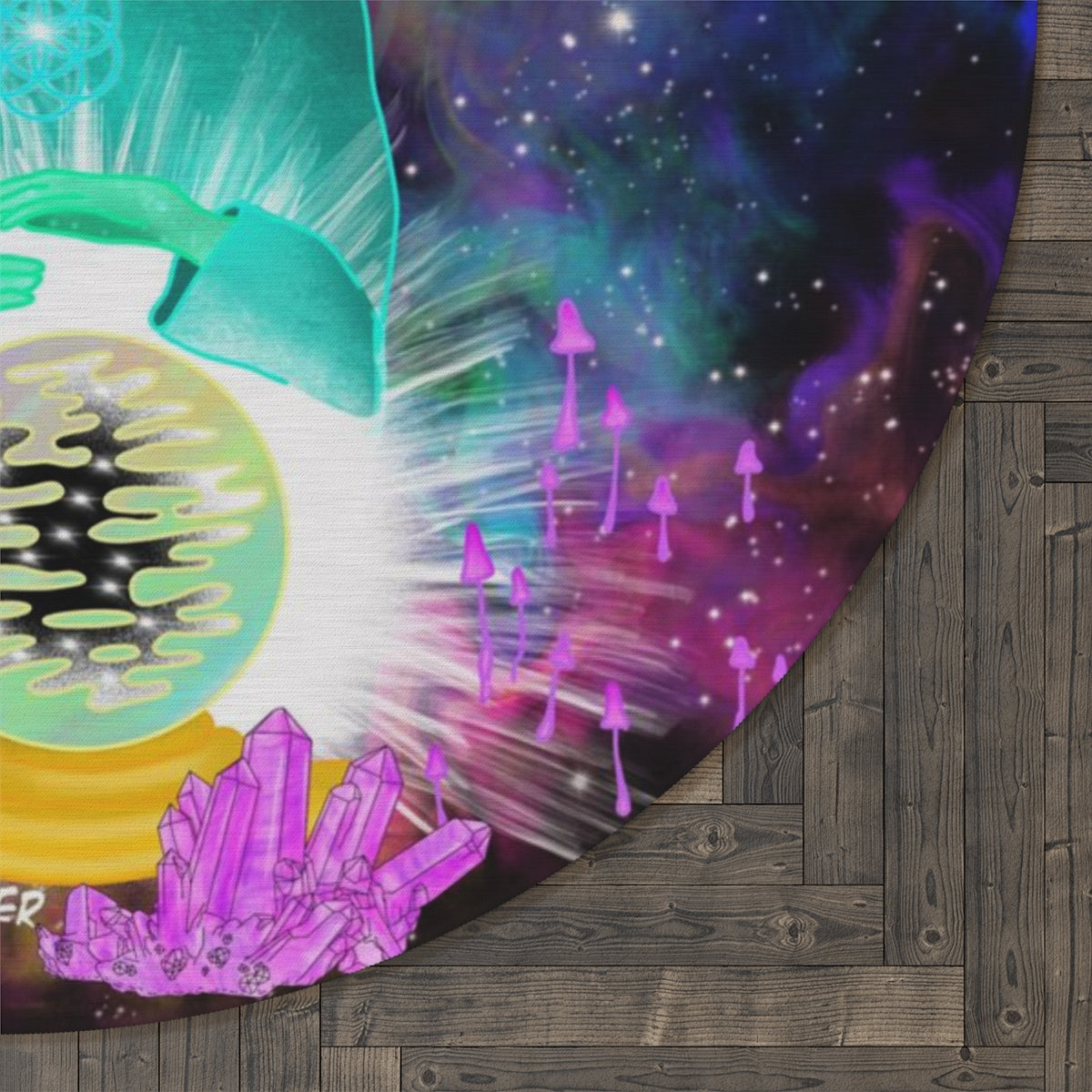 Ascended Alien Large Round Area Rug