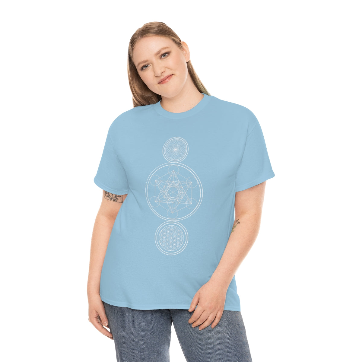 Sacred Geometry Black Cotton Shirt