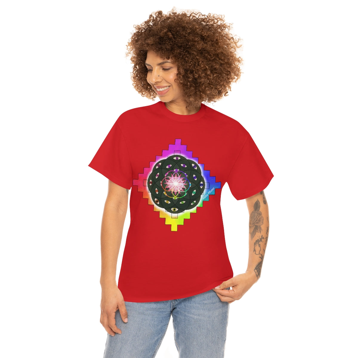 Geometric Cactus Heavy Cotton Tee