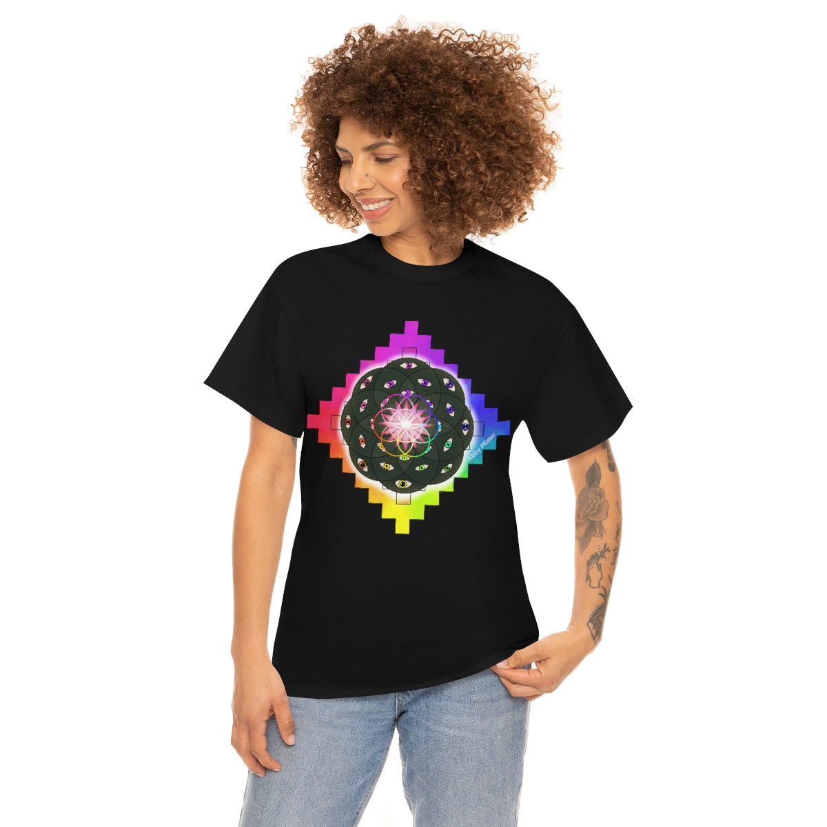 Geometric Cactus Heavy Cotton Tee