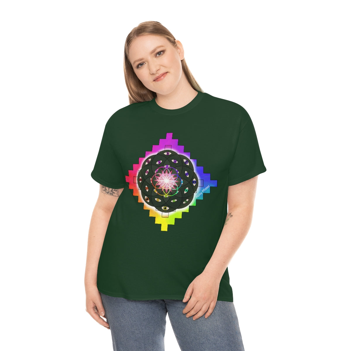 Geometric Cactus Heavy Cotton Tee