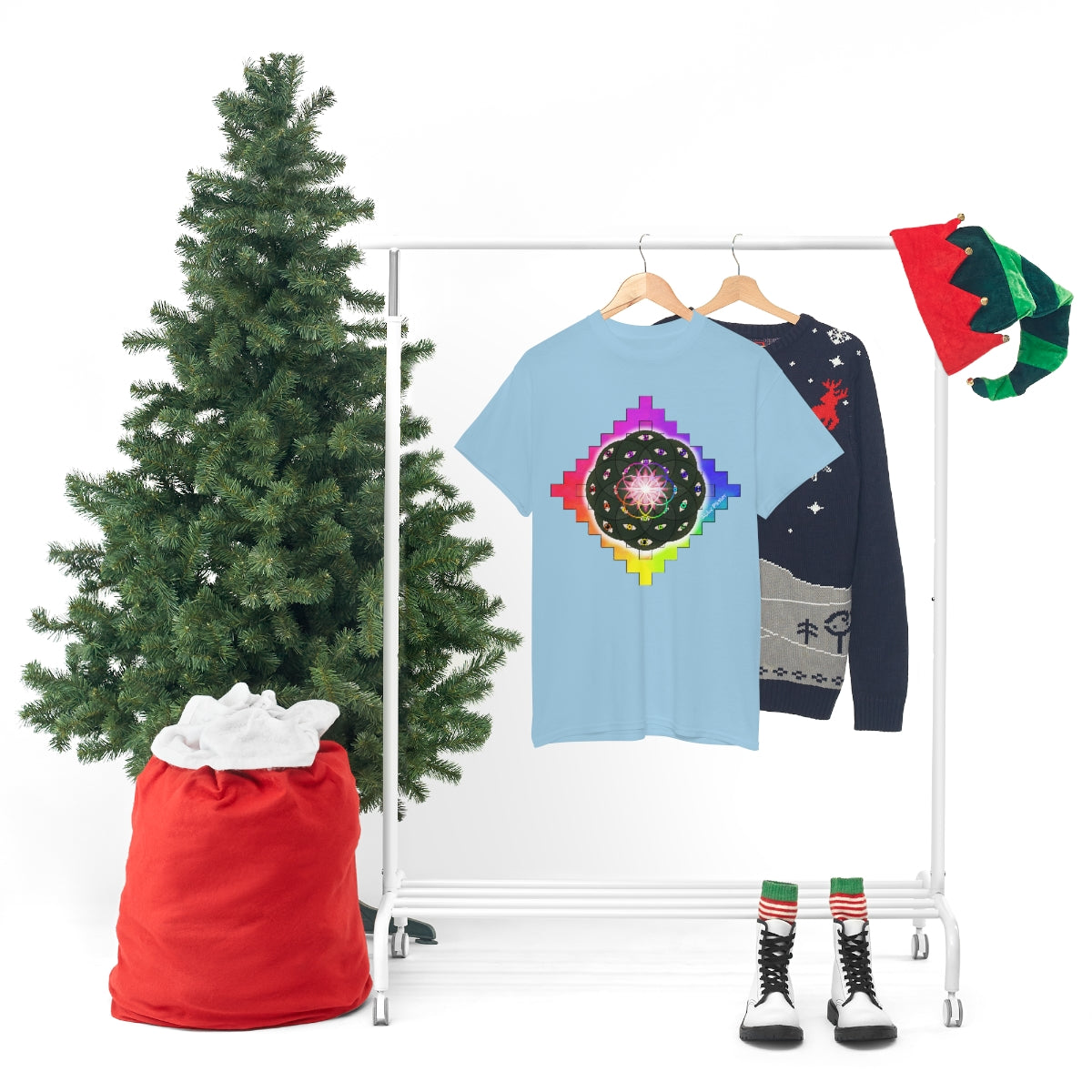 Geometric Cactus Heavy Cotton Tee