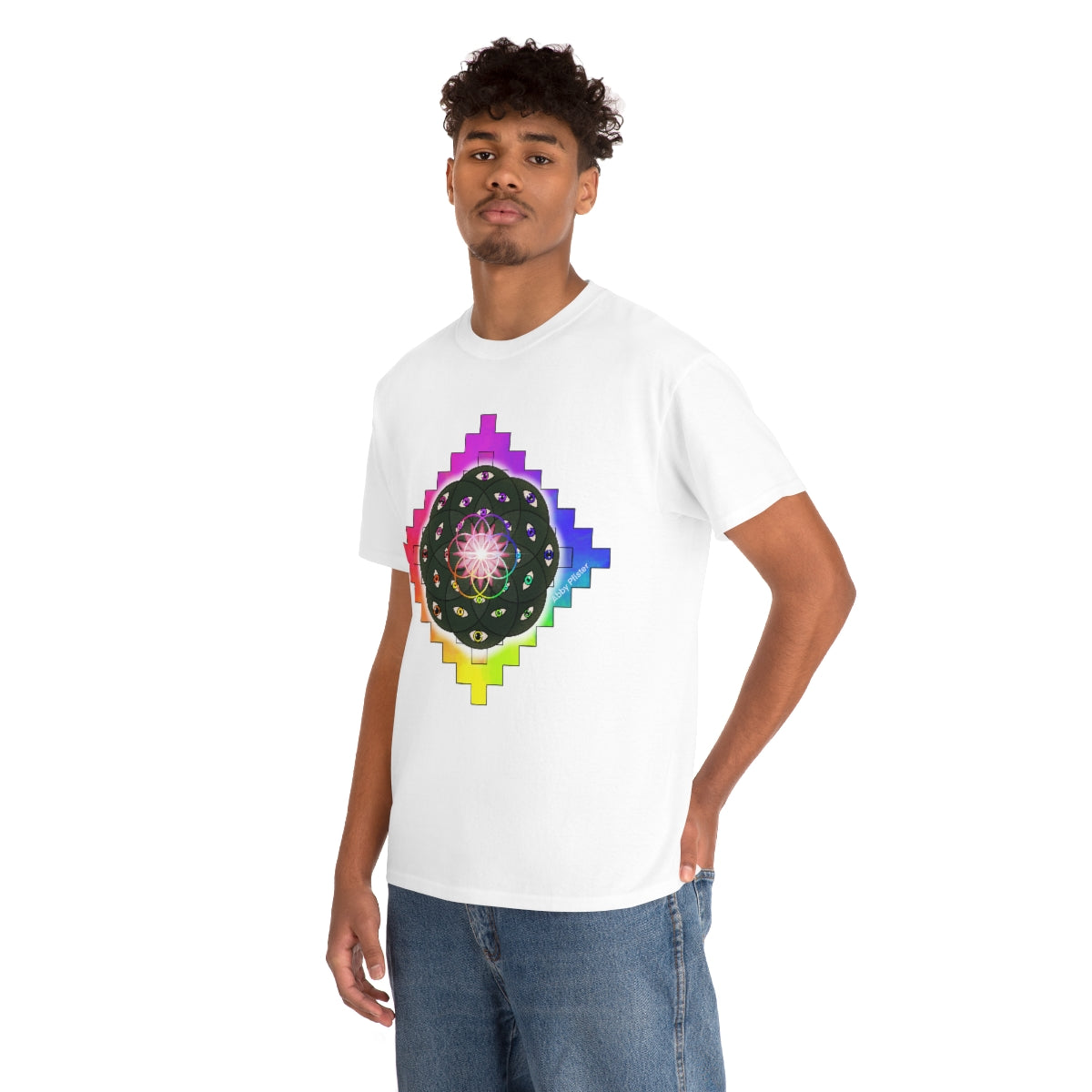 Geometric Cactus Heavy Cotton Tee