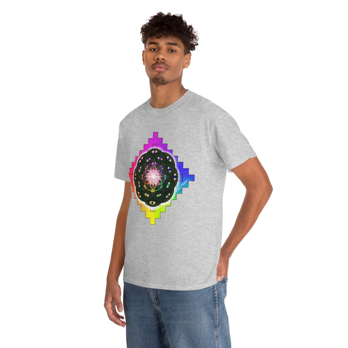 Geometric Cactus Heavy Cotton Tee