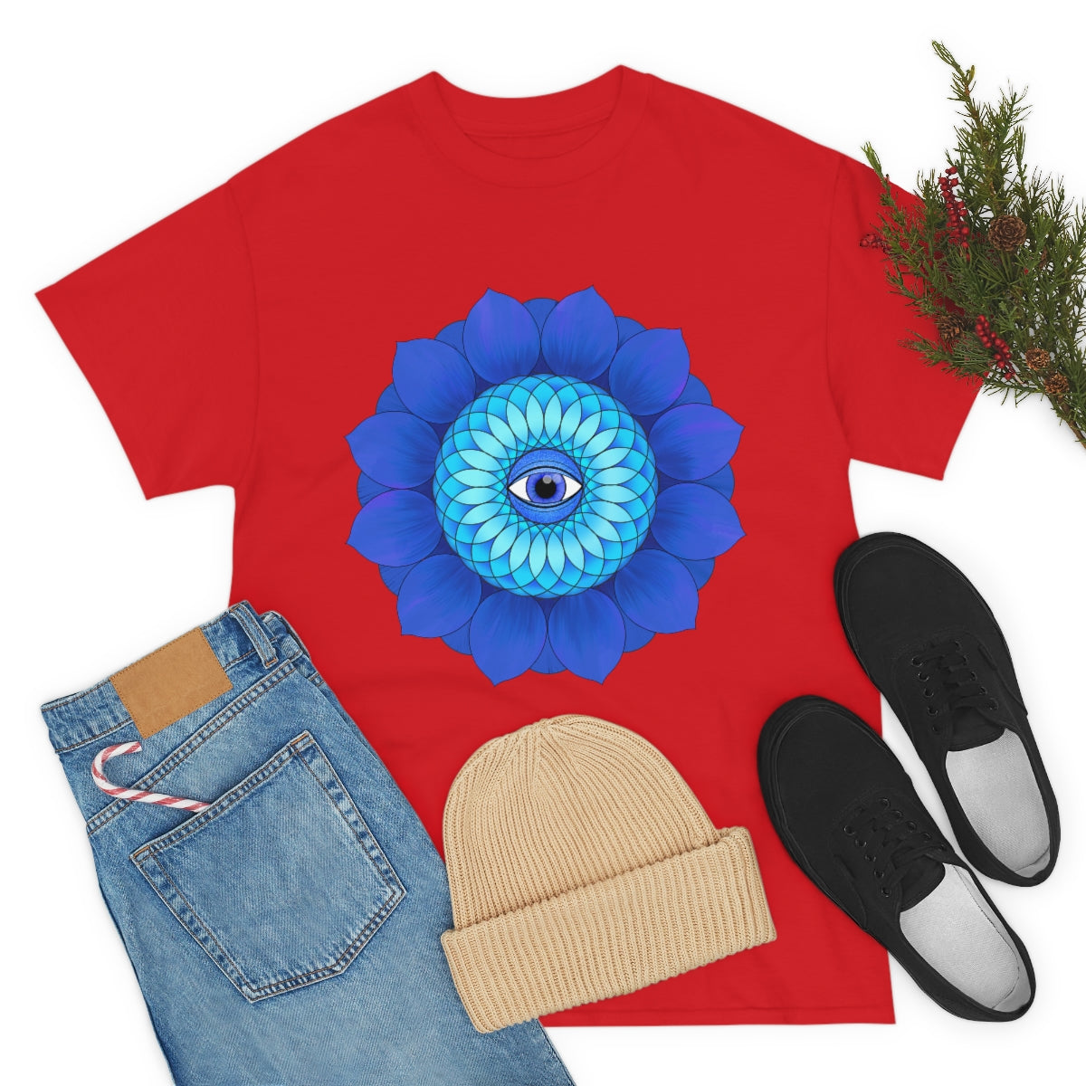 Mystic Blue Flower Cotton Shirt