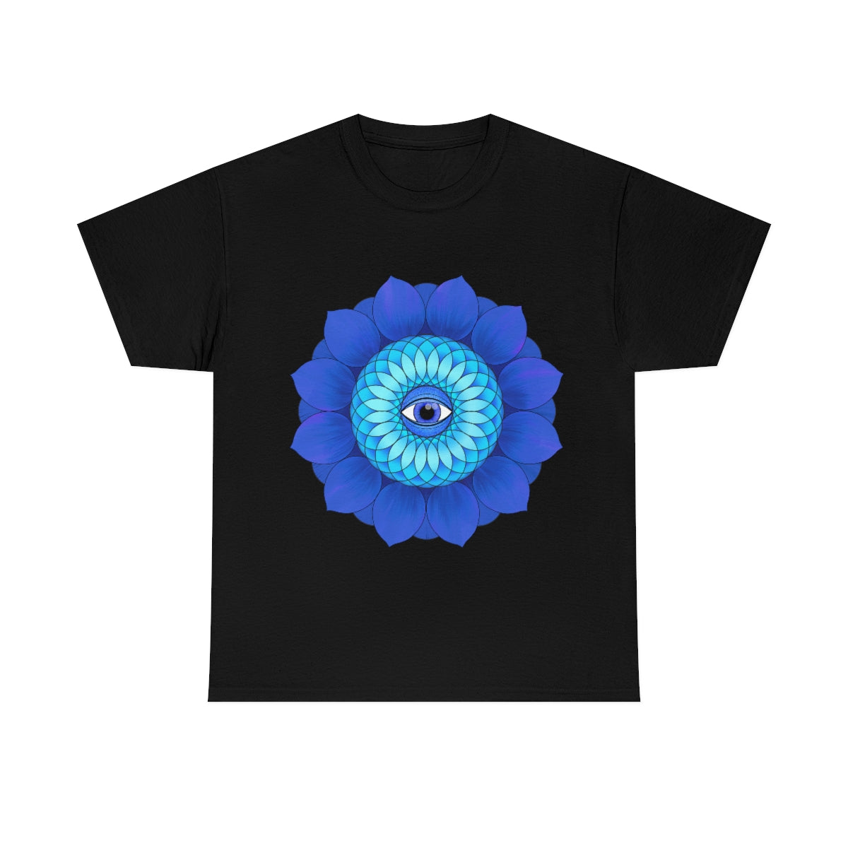 Mystic Blue Flower Cotton Shirt