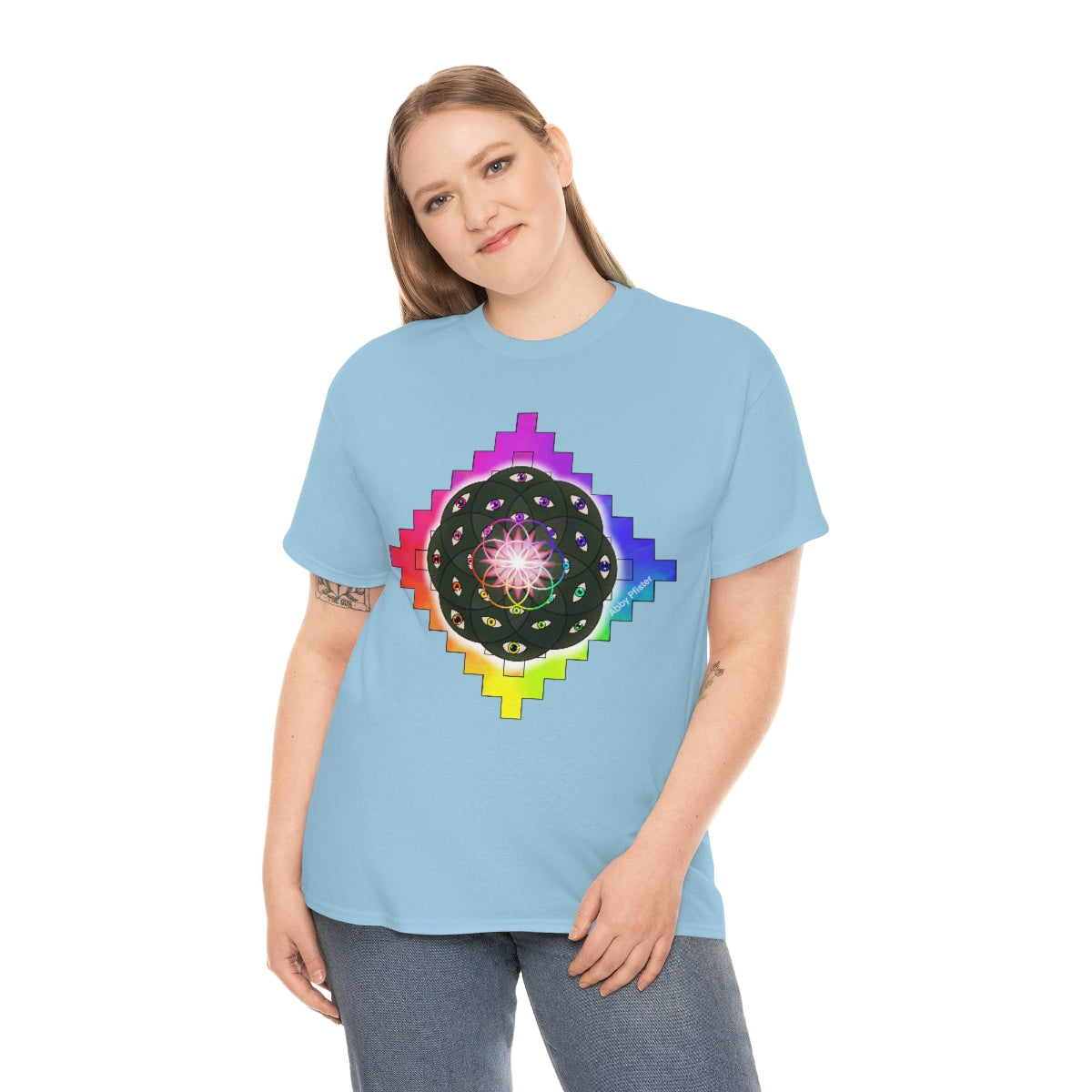 Geometric Cactus Heavy Cotton Tee
