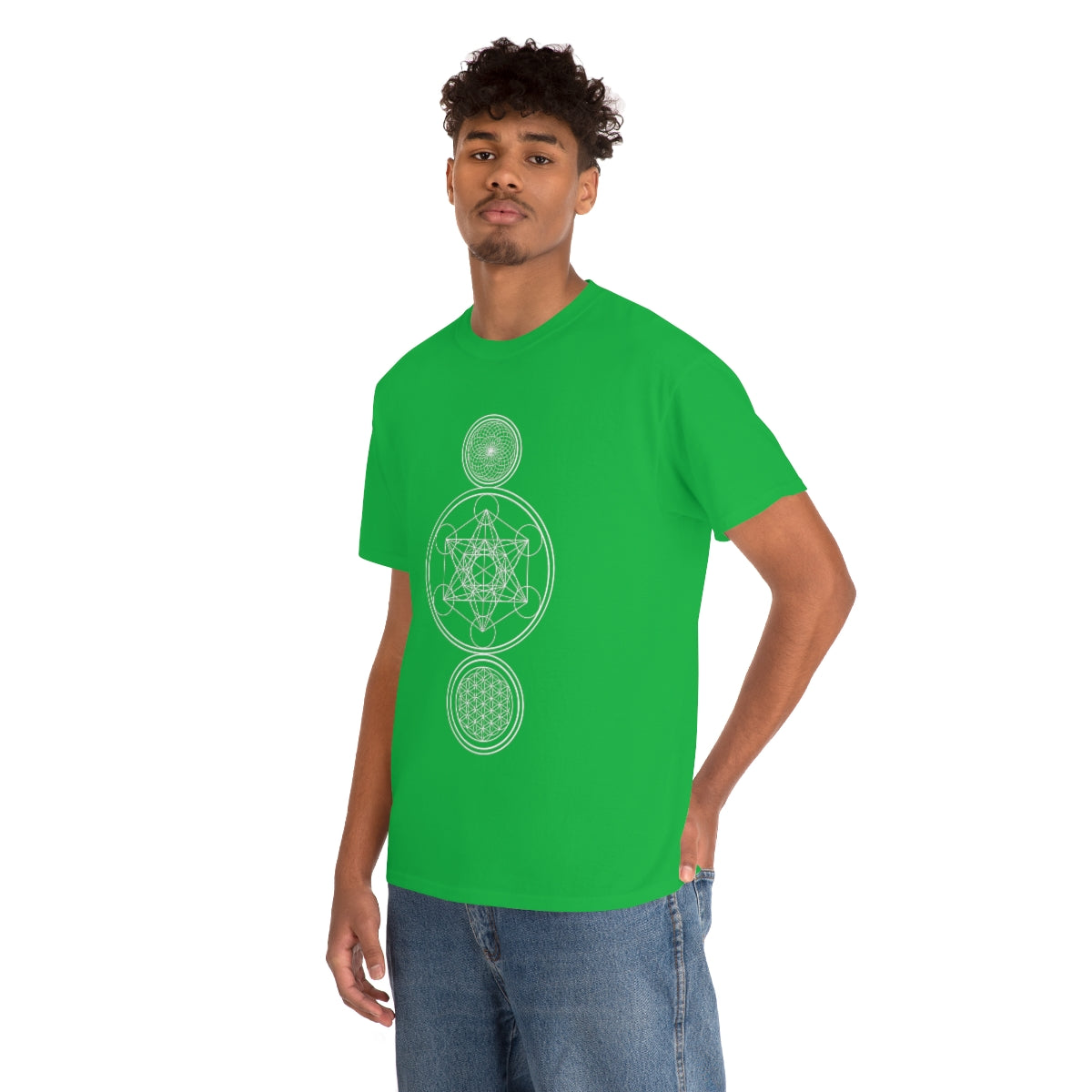 Sacred Geometry Black Cotton Shirt